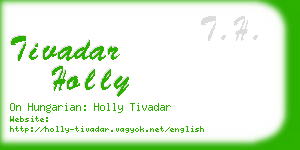 tivadar holly business card